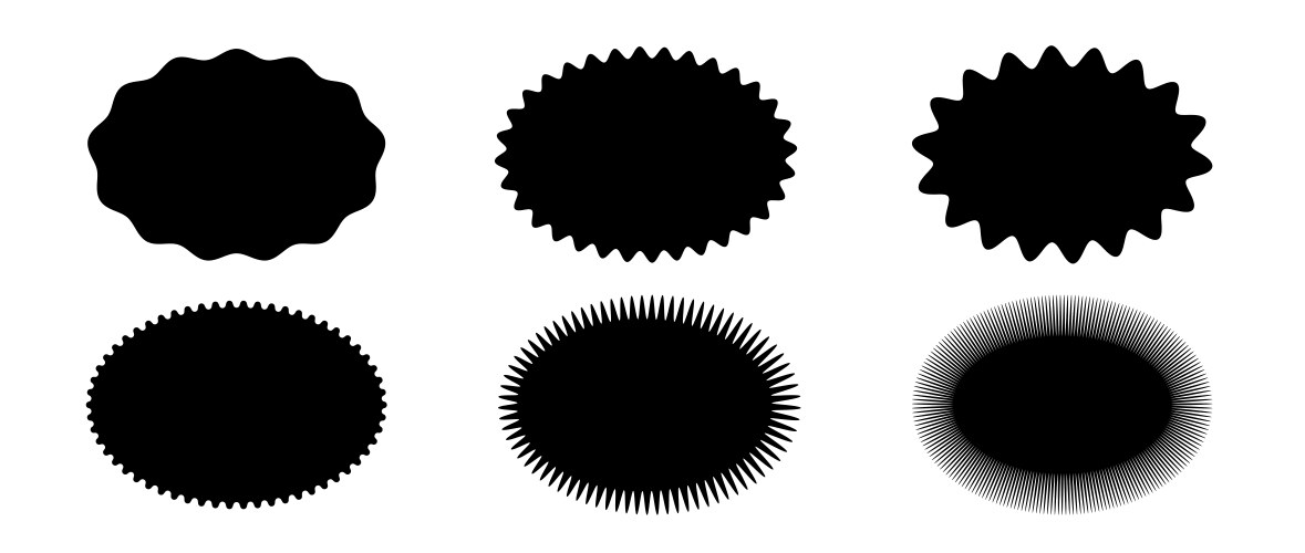 Jagged Edge Shapes - Zigzag Collection Vector Image