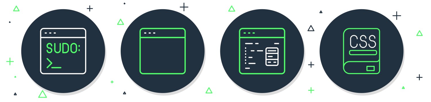 Set line browser window software code terminal vektorbild