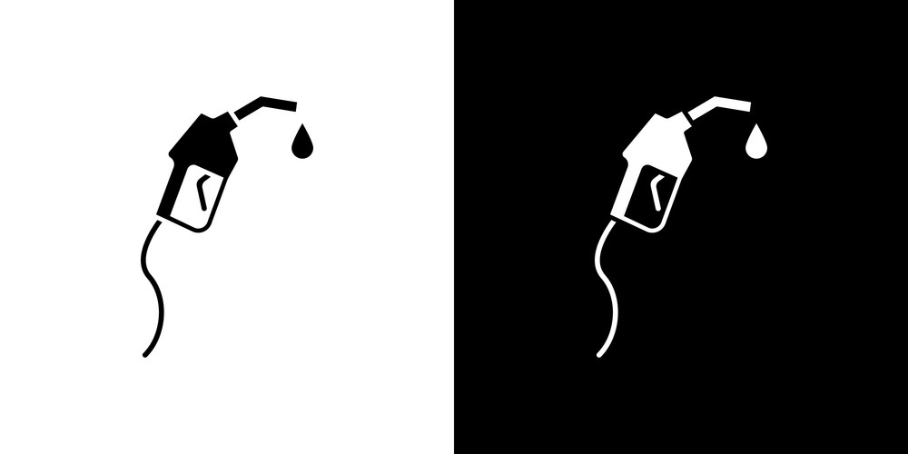Fuel icons element set collection of black Vector Image
