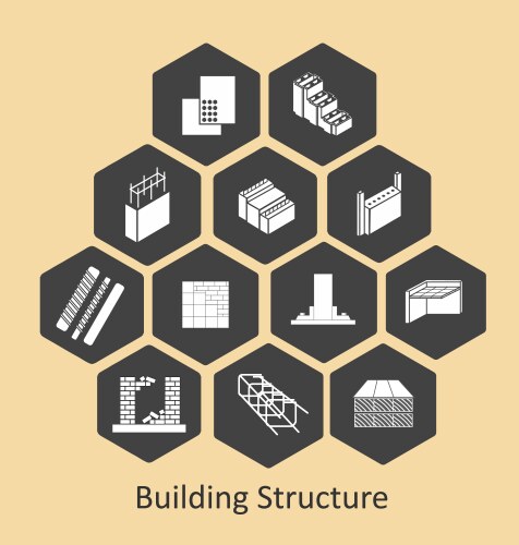 Building Framework and Structural Analysis vector image