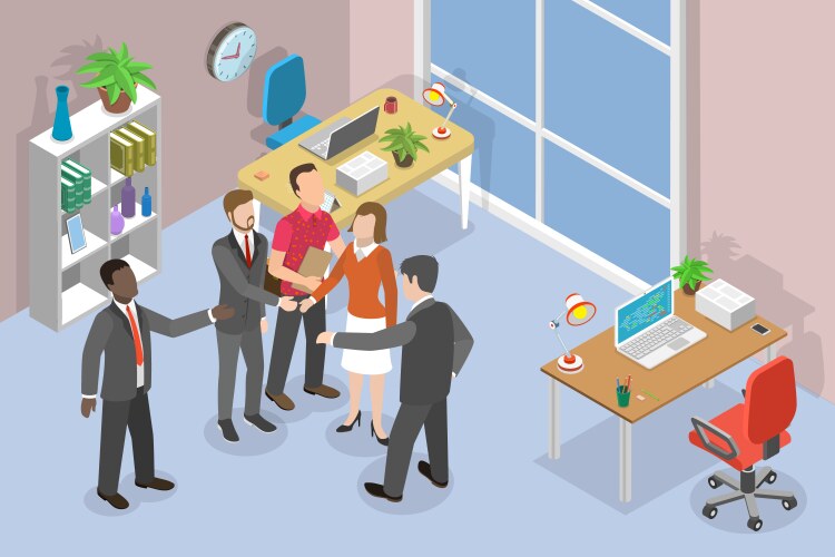 Volunteering isometric composition Royalty Free Vector Image