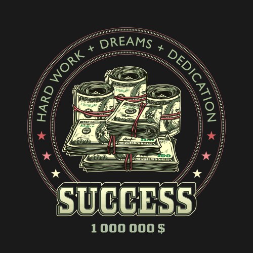 Money Stack Logotype - US Dollar Vector Image