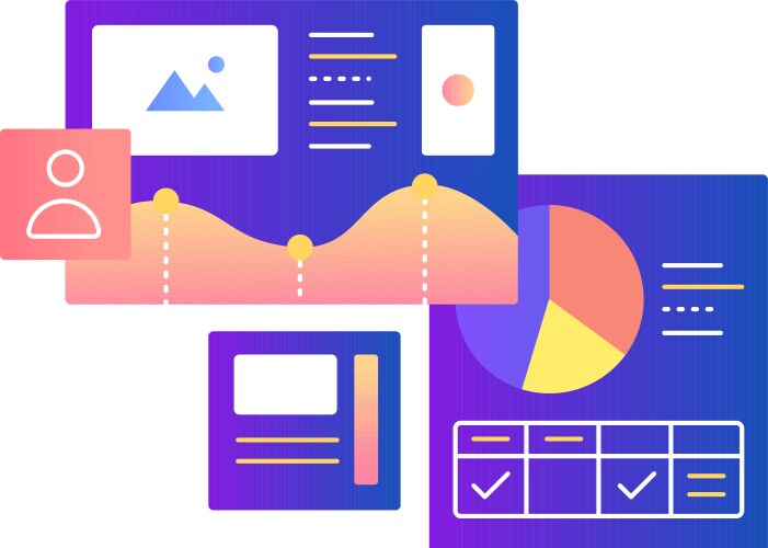 Analysis icon business data graph chart Royalty Free Vector