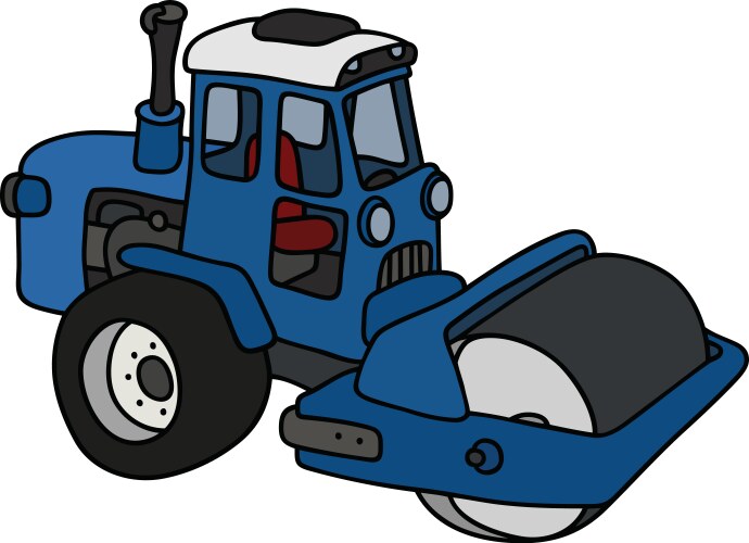Yellow road roller Royalty Free Vector Image - VectorStock