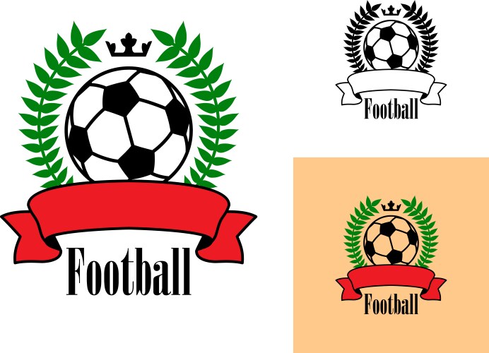 Football or soccer emblem Vector Image