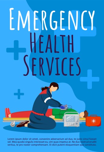 Emergency Healthcare Brochure Template vector image