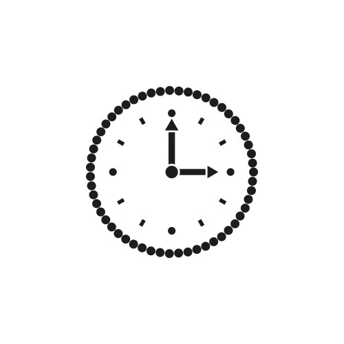 Time icon and watch timer symbol ui web vector image