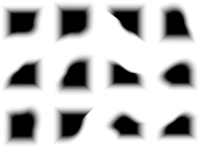 Halftone hexagon pattern reprographic technique vector image