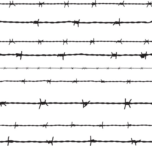 Barbed Wire Fence - Security Royalty Free Vector Image