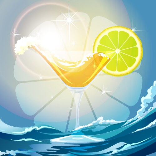 Cocktail time vector image