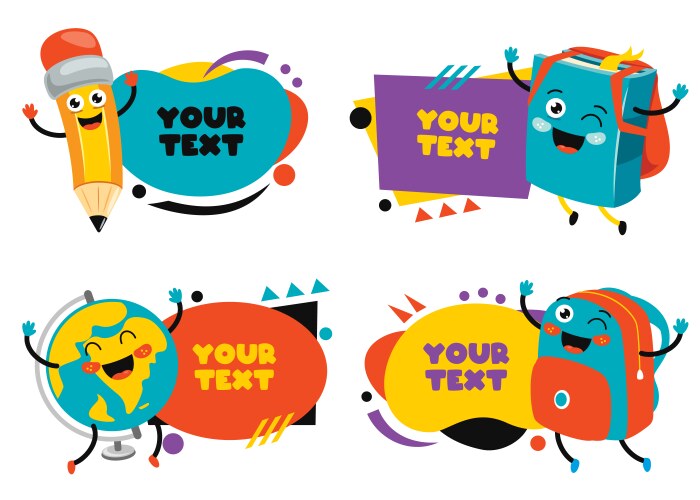 Kids Speech Bubble Royalty Free Vector Image Vectorstock