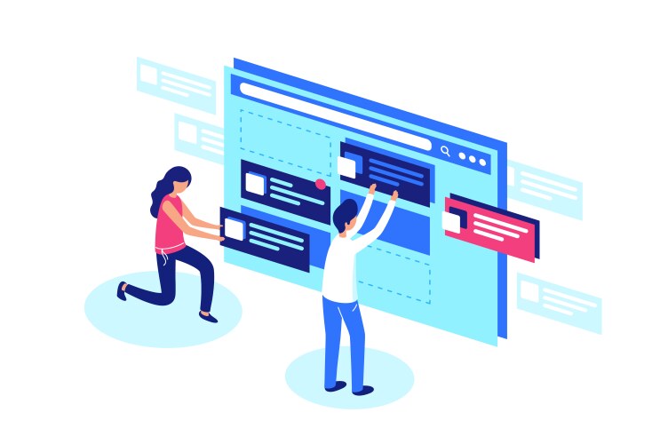 Web Development Team - Website Creation vektorbild