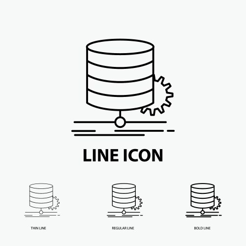 Algorithm chart data diagram flow icon in thin vector image