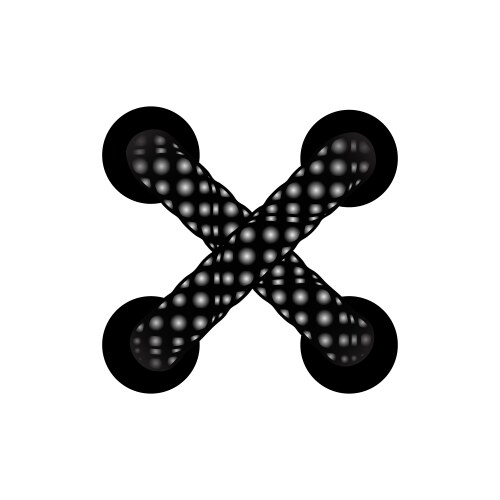 Template lace-up black cross lacing scheme Vector Image