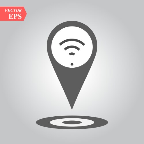 Pin icon grungy with map pointer vector image