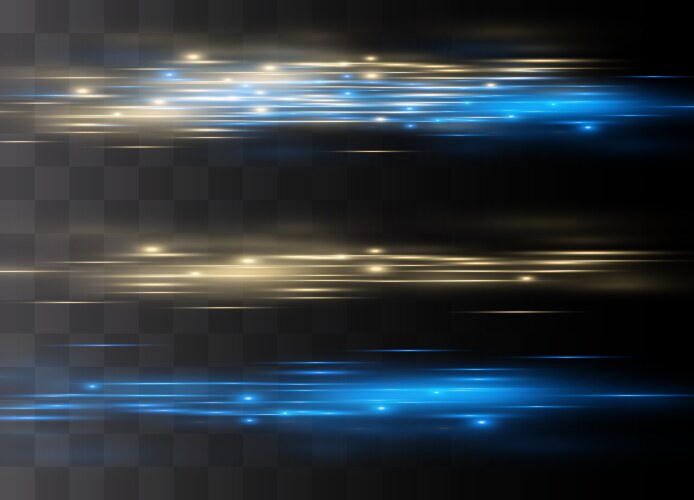 Blue horizontal glare vector image