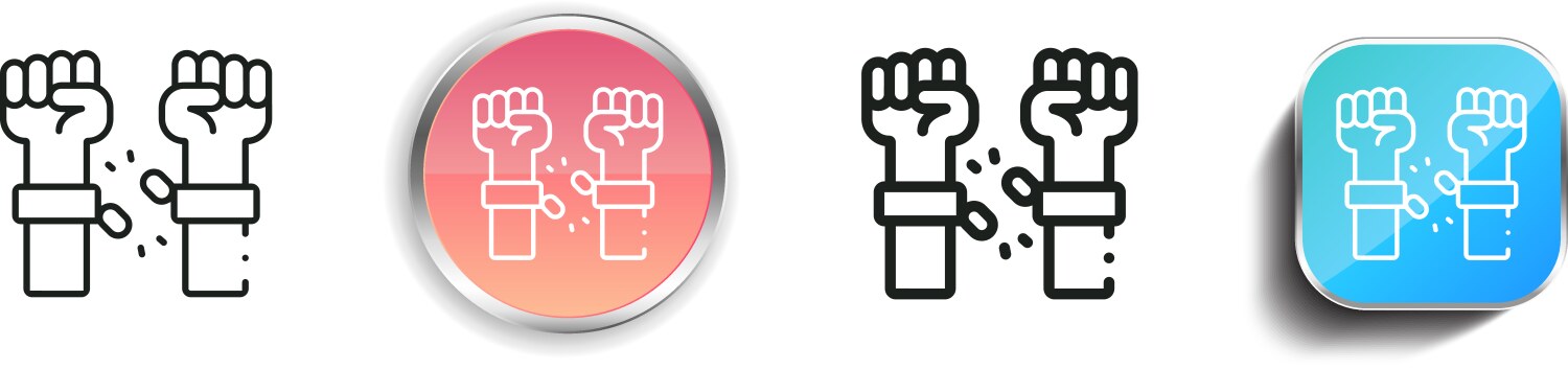 Free icon thin linear regular and button style vector image