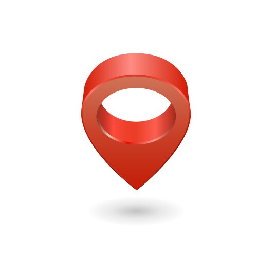 Set map pointer 3d pin location symbols vector image