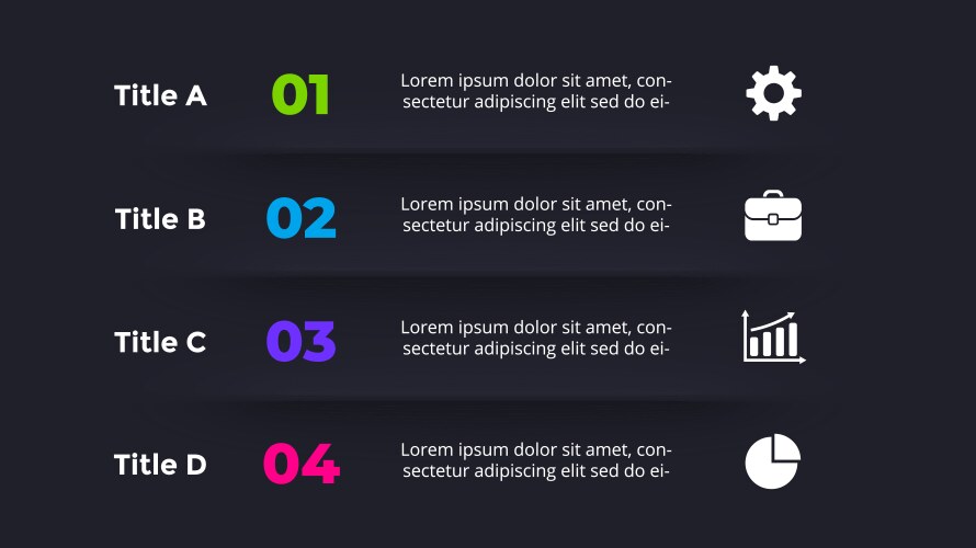 Neumorphic infographic flowchart design template Vector Image