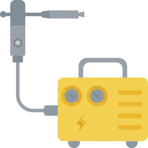 Flame and welding machine design for welding work Vector Image