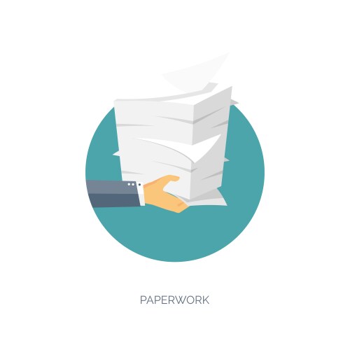 Paper-document-office-logo Royalty Free Vector Image