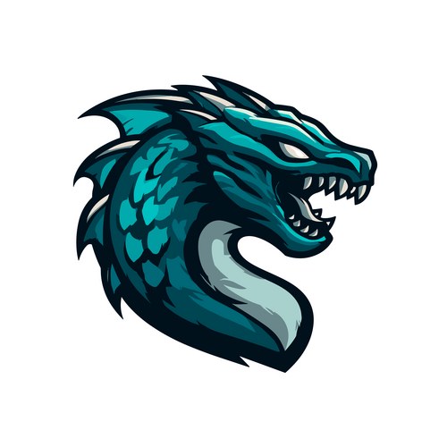 Vivid dragon head Vector Image