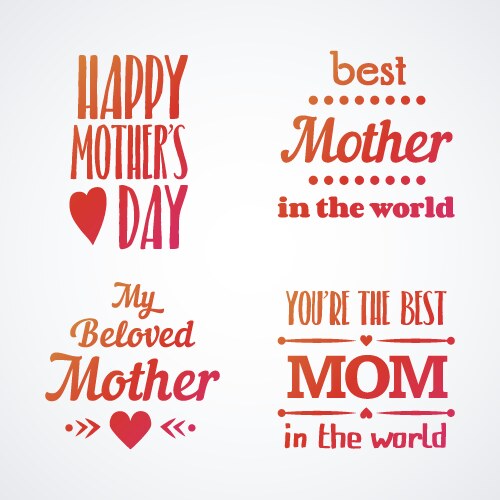 Happy Mothers Day Lettering Vector Image