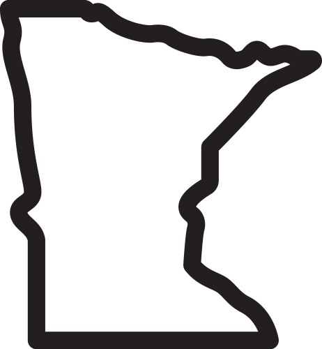 Minnesota State Map Outline Vector Image