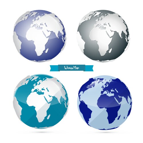 Paper hand drawn green world map Royalty Free Vector Image