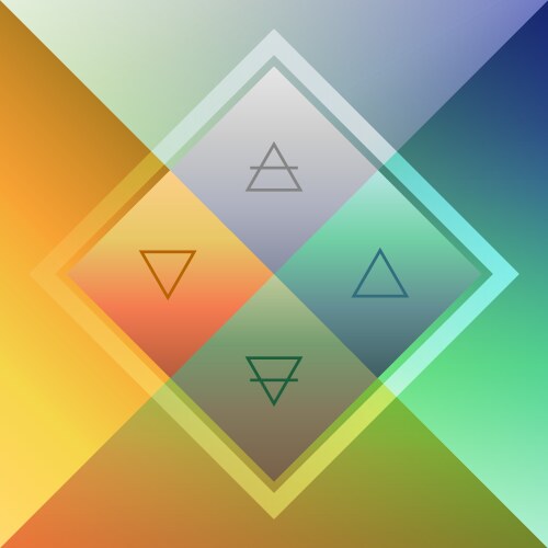 Minimalistic modern scheme four elements Vector Image