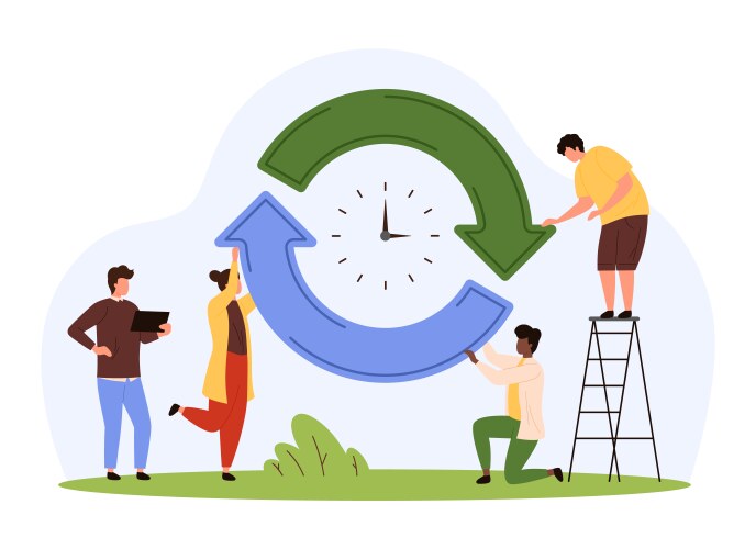 Refresh or reload task renew visualization vector image