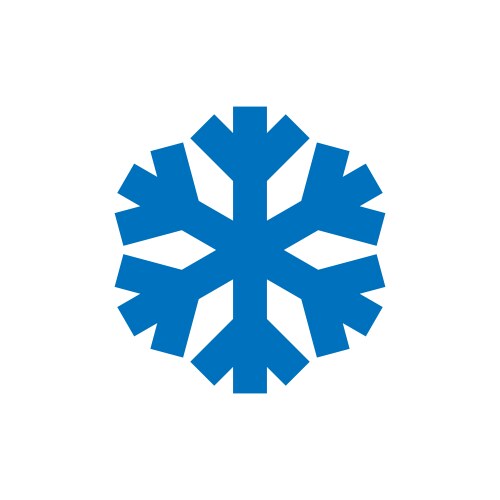 snowflake sign blue icon isolated vector image