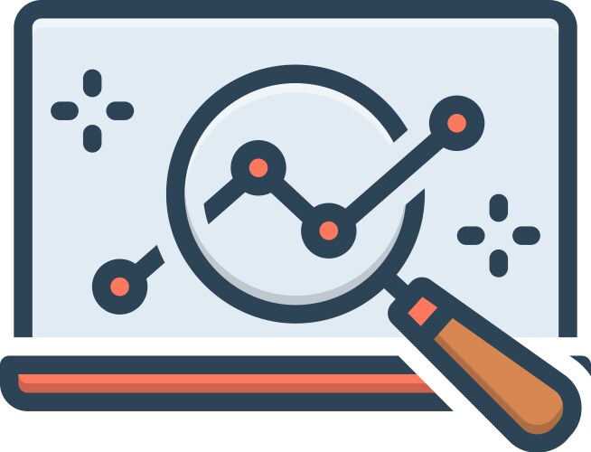 Data analysis symbol Royalty Free Vector Image