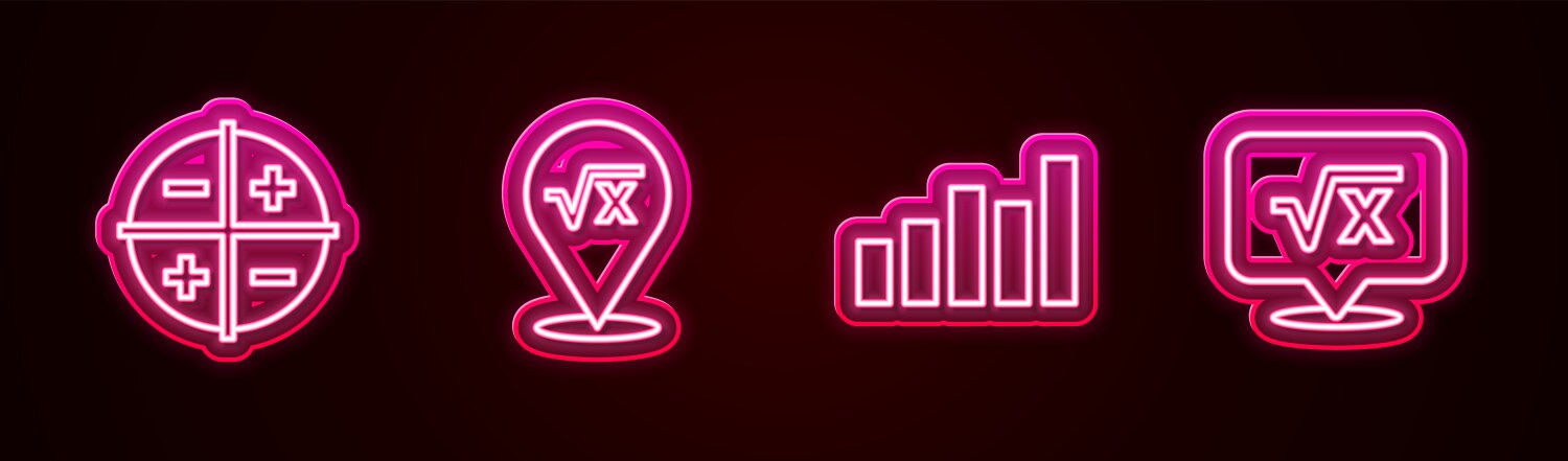 Set line xyz coordinate system square root of x vector image
