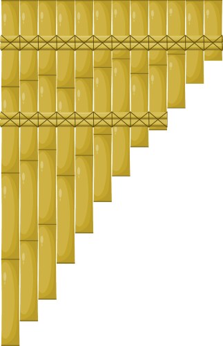 Cartoon pan flute vector image