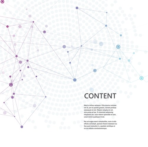 Abstract connection background with molecule vector image