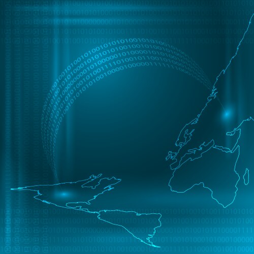 Binary Code Stream vector image