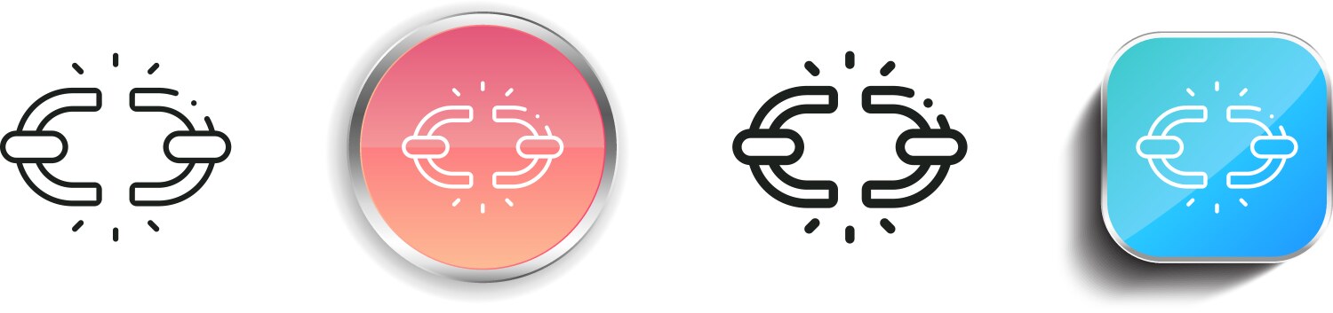 Freedom icon thin linear regular and button style vector image