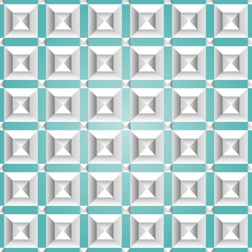 White blue cubes isometric seamless pattern Vector Image