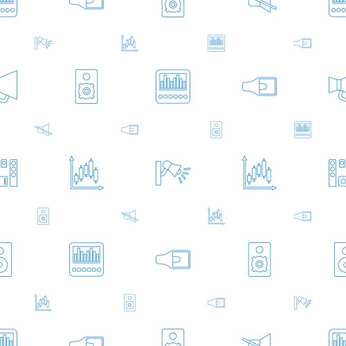Loudspeaker icons pattern seamless white Vector Image