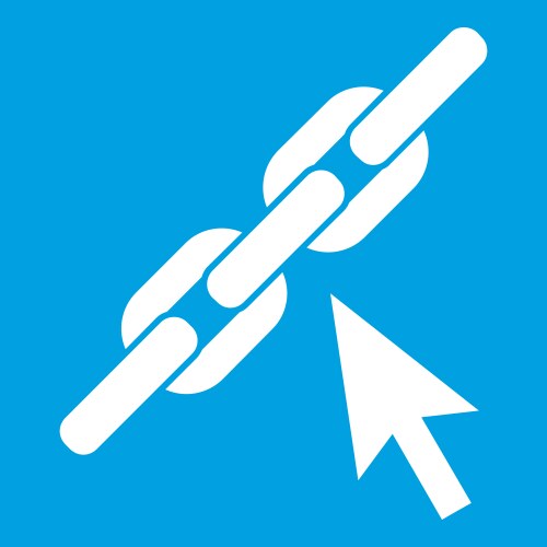 Link icon hyperlink chain symbol external Vector Image