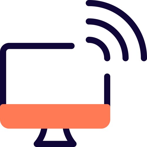Sharing data from desktop via wireless network vector image