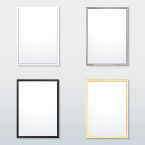 various frame mockup template set vector