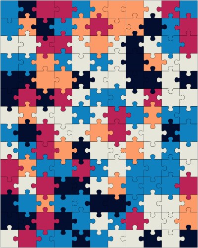 colorful shiny puzzle vector image