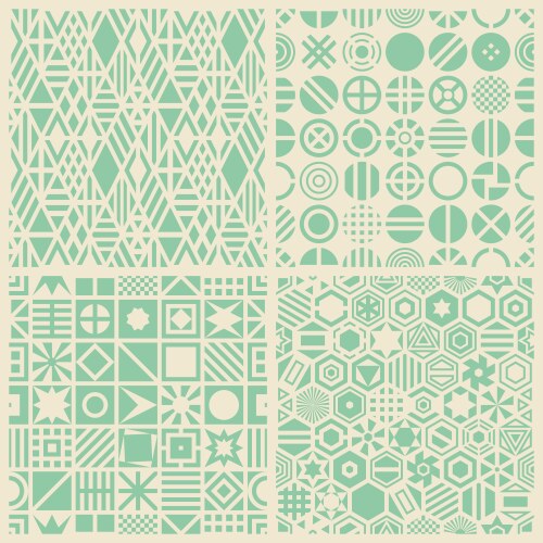 geometric patterns set vector