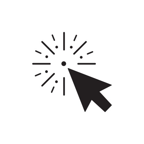Mouse cursor symbol - arrow click pointer isolated vektorbild