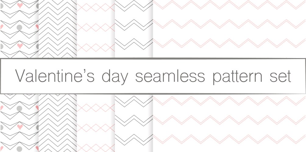 Simple ornament seamless patterns set use vector image