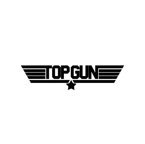 top gun typography icon topgun lettering vector image