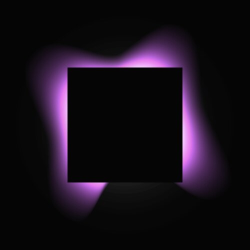 Square illuminate light frame with color gradient vector image