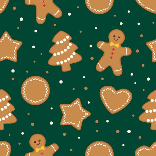 Gingerbread Man Christmas Pattern – Royalty-Free Vector | VectorStock